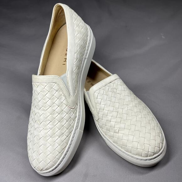 M. Gemi Sneakers Womens 7.5 The Cerchio Due Woven Nubuck Slip-on  Italian Made - Picture 1 of 13